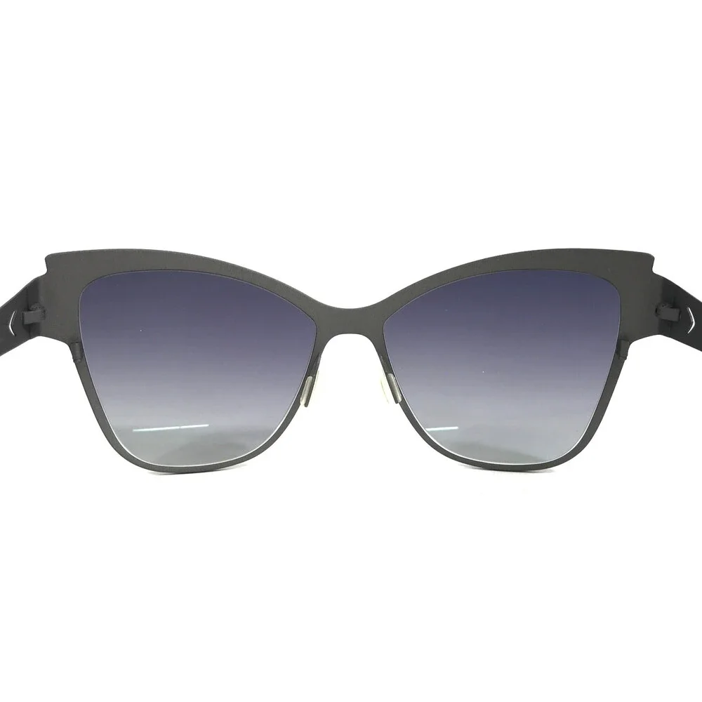 Blackfin Sunglasses BF767 PALM BEACH COL.609 Black Gray Cat Eye w/ Purple Lenses